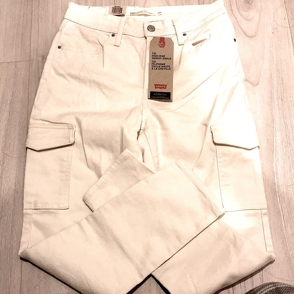 New LEVI 721 SKINNY UTILITY ANKLE JEAN Size 29 ⭐️⭐️⭐️⭐️ - Picture 4 of 13